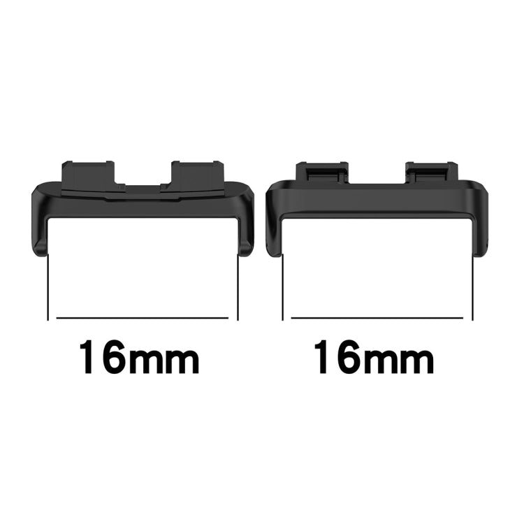 For Huawei Band 8 1 Pair Stainless steel Metal Watch Band Connector(Black) -  by PMC TechLife | Online Shopping South Africa | PMC TechLife