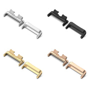 For Huawei Band 8 1 Pair Stainless steel Metal Watch Band Connector(Rose Gold)