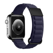 Magnetic Reverse Buckle Watch Band For Apple Watch Series 8&7 41mm(Indigo Blue)