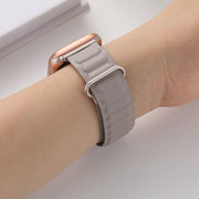 Magnetic Reverse Buckle Watch Band For Apple Watch Series 8&7 41mm(Khaki)