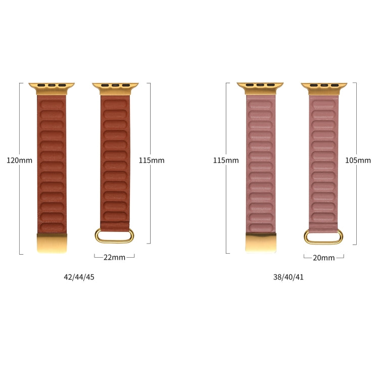 Magnetic Reverse Buckle Watch Band For Apple Watch Series 8&7 41mm(Rose Gold) - Smart Wear by PMC TechLife | Online Shopping South Africa | PMC TechLife