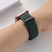 Magnetic Reverse Buckle Watch Band For Apple Watch Series 8&7 45mm(Cedar Green)