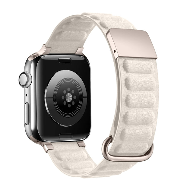 Magnetic Reverse Buckle Watch Band For Apple Watch Series 8&7 45mm(Starlight)