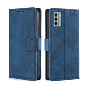 For Nokia G22 Skin Feel Crocodile Magnetic Clasp Leather Phone Case(Blue)