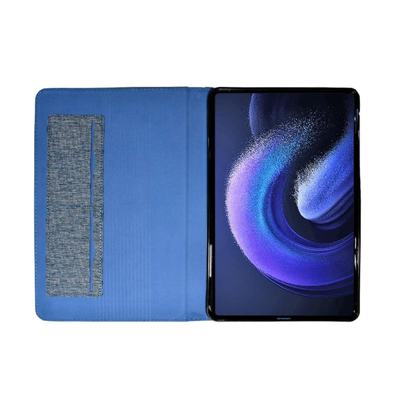 For Xiaomi Pad 6 / Pad 6 Pro Fabric Leather Tablet Case(Blue)