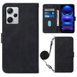 For Xiaomi Redmi Note 12 Pro+ 5G Global Crossbody 3D Embossed Flip Leather Phone Case(Black) - free shipping - PMC TechLife - Order now!