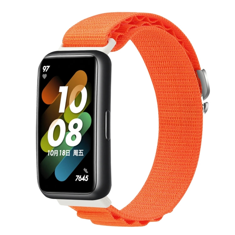 For Huawei Band 7 Loop Nylon Watch Band(Orange) - Smart Wear by PMC TechLife | Online Shopping South Africa | PMC TechLife