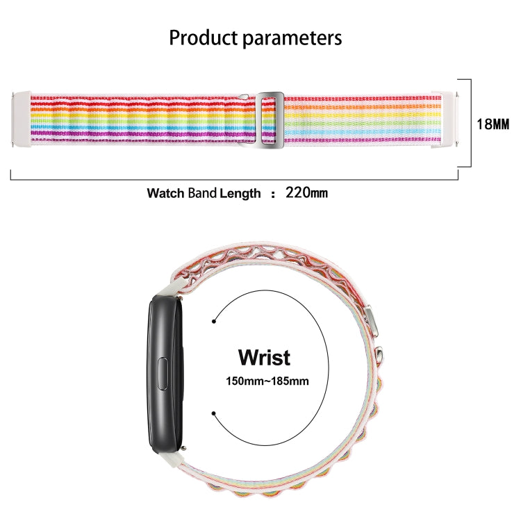 For Huawei Band 7 Loop Nylon Watch Band(Blue) - Smart Wear by PMC TechLife | Online Shopping South Africa | PMC TechLife