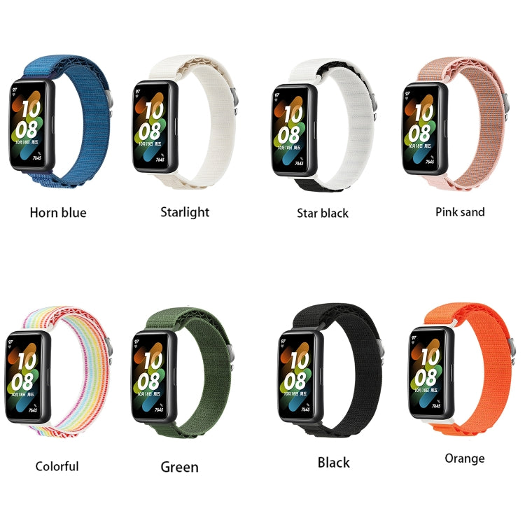 For Huawei Band 7 Loop Nylon Watch Band(Blue) - Smart Wear by PMC TechLife | Online Shopping South Africa | PMC TechLife