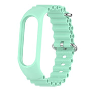 For Xiaomi Mi Band 7 / 6 / 5 / 4 / 3 Solid Color Marine Silicone Breathable Watch Band(Blue Sea)