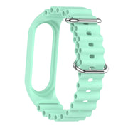 For Xiaomi Mi Band 7 / 6 / 5 / 4 / 3 Solid Color Marine Silicone Breathable Watch Band(Blue Sea)