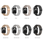 Chain Magnetic Stainless Steel Watch Band For Apple Watch Series 8&7 41mm / SE 2&6&SE&5&4 40mm / 3&2&1 38mm(Black+Rose Gold)
