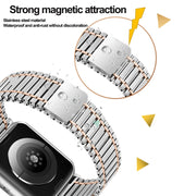 Chain Magnetic Stainless Steel Watch Band For Apple Watch Series 8&7 41mm / SE 2&6&SE&5&4 40mm / 3&2&1 38mm(Black)