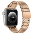 Chain Magnetic Stainless Steel Watch Band For Apple Watch Ultra 49mm / Series 8&7 45mm / SE 2&6&SE&5&4 44mm / 3&2&1 42mm(Rose Gold) - Smart Wear by PMC TechLife | Online Shopping South Africa | PMC TechLife