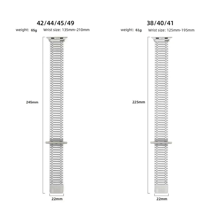Chain Magnetic Stainless Steel Watch Band For Apple Watch Ultra 49mm / Series 8&7 45mm / SE 2&6&SE&5&4 44mm / 3&2&1 42mm(Black)