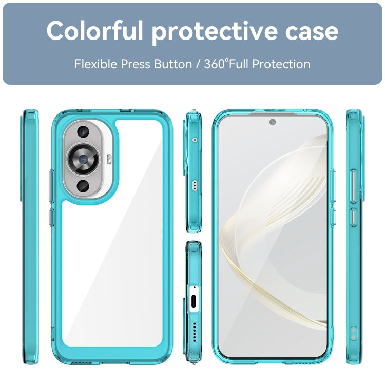 For Huawei Nova 11 Colorful Series Acrylic + TPU Phone Case(Transparent Blue) - free shipping - PMC TechLife - Order now!
