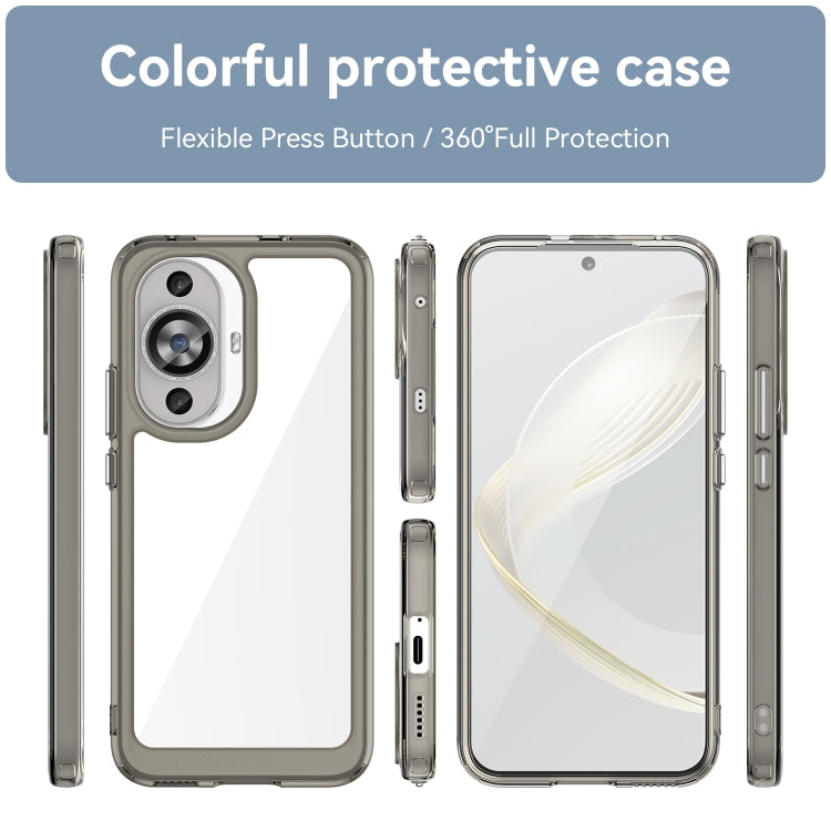 For Huawei Nova 11 Colorful Series Acrylic + TPU Phone Case(Transparent Grey)