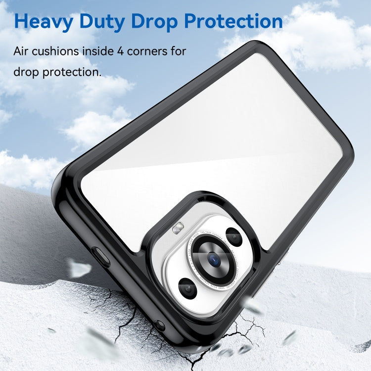 For Huawei Nova 11 Colorful Series Acrylic + TPU Phone Case(Black) - free shipping - PMC TechLife - Order now!