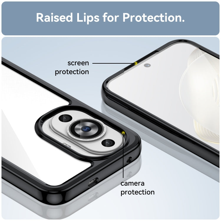 For Huawei Nova 11 Colorful Series Acrylic + TPU Phone Case(Black) - free shipping - PMC TechLife - Order now!