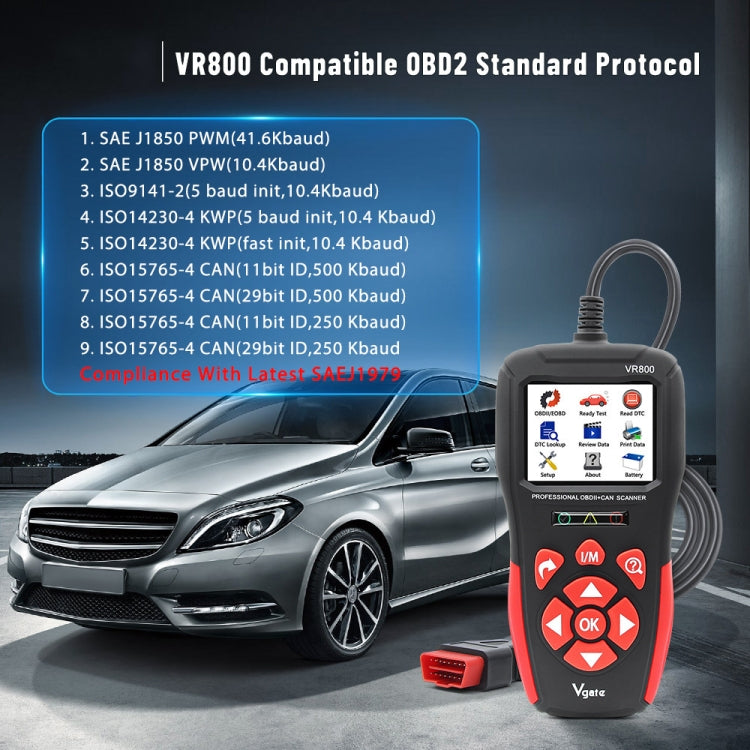 Vgate VR800 Car Code Reader OBD2 Diagnostic Scanner - free shipping - PMC Jewellery - Order now!