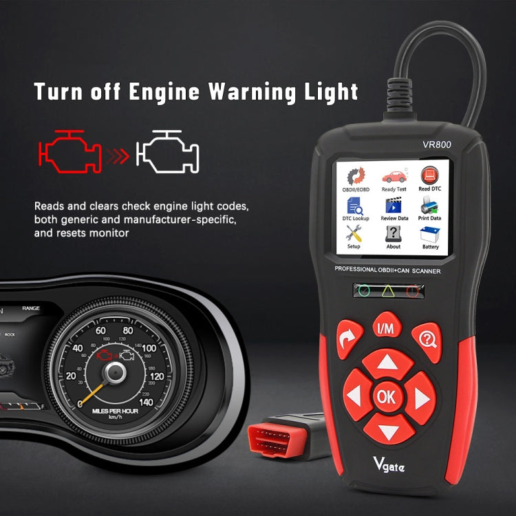 Vgate VR800 Car Code Reader OBD2 Diagnostic Scanner - free shipping - PMC TechLife - Order now!