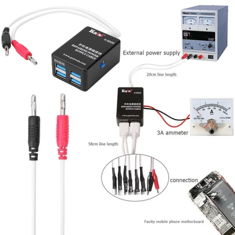 Kaisi K-9035 Power Supply Activation Boot Cable for iPhone 6 to 14 Pro Max - free shipping - PMC TechLife - Order now!