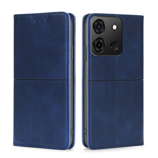 For Infinix Smart 7 Cow Texture Magnetic Horizontal Flip Leather Phone Case(Blue) - free shipping - PMC Jewellery - Order now!