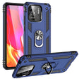 For Xiaomi Redmi 12C / 11A Shockproof TPU + PC Phone Case with Holder(Blue) - free shipping - PMC TechLife - Order now!