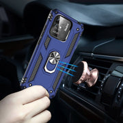 For Xiaomi Redmi 12C / 11A Shockproof TPU + PC Phone Case with Holder(Blue)