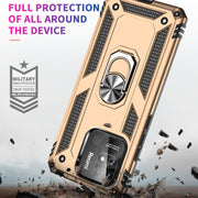 For Xiaomi Redmi 12C / 11A Shockproof TPU + PC Phone Case with Holder(Gold)