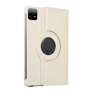 For Xiaomi Pad 6 / Pad 6 Pro 360 Degree Rotation Litchi Texture Leather Tablet Case(White)