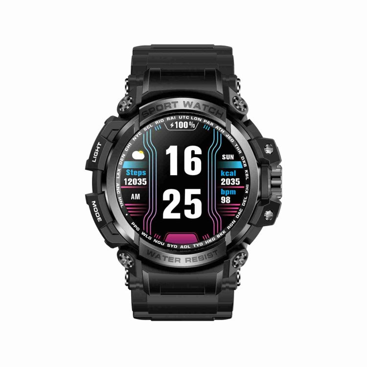 LC16 1.32 inch IP68 Water-resistant Sports Outdoor Sport Smart Watch, Support Bluetooth Calling / Heart Rate Monitoring(Black)