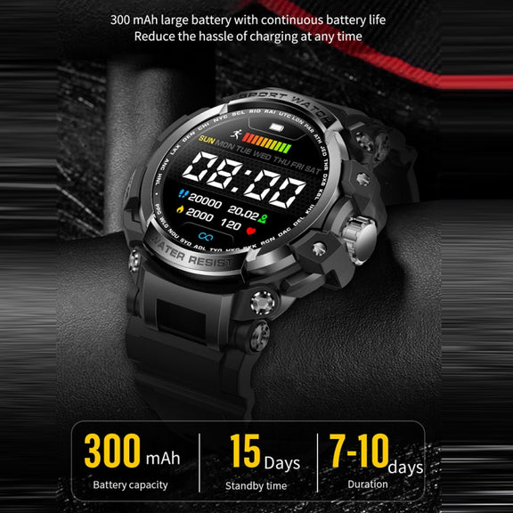 LC16 1.32 inch IP68 Water-resistant Sports Outdoor Sport Smart Watch, Support Bluetooth Calling / Heart Rate Monitoring(Black)