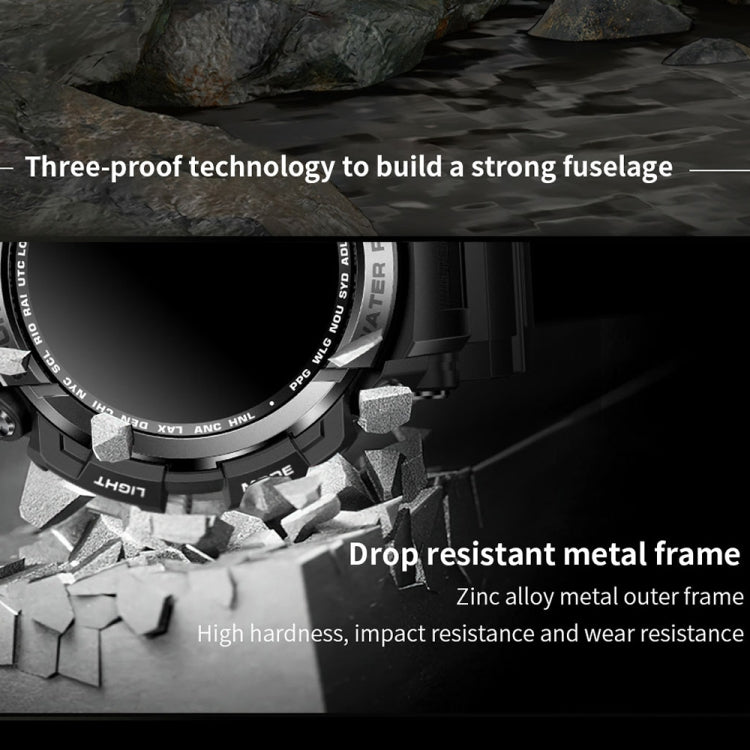 LC16 1.32 inch IP68 Waterproof Sports Outdoor Sport Smart Watch, Support Bluetooth Calling / Heart Rate Monitoring(Black) - Smart Wear by PMC TechLife | Online Shopping South Africa | PMC TechLife