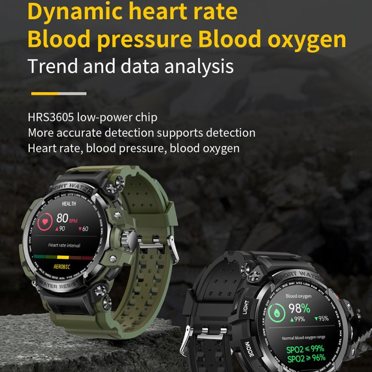 LC16 1.32 inch IP68 Waterproof Sports Outdoor Sport Smart Watch, Support Bluetooth Calling / Heart Rate Monitoring(Black) - Smart Wear by PMC TechLife | Online Shopping South Africa | PMC TechLife