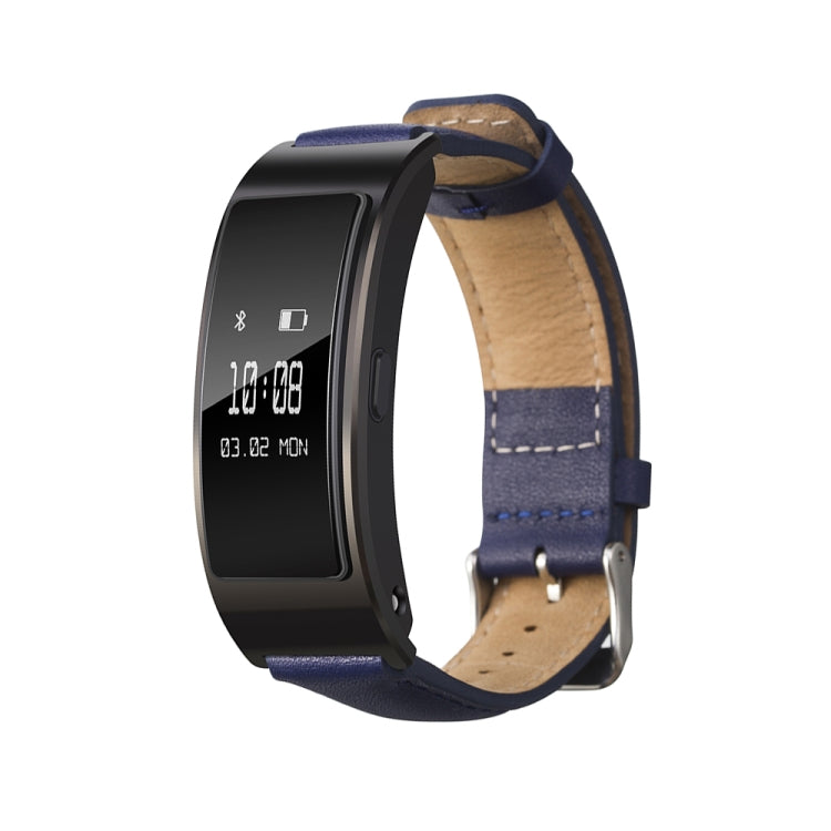 For Huawei Band 7 Glossy Leather Watch Band(Navy Blue) - Smart Wear by PMC TechLife | Online Shopping South Africa | PMC TechLife