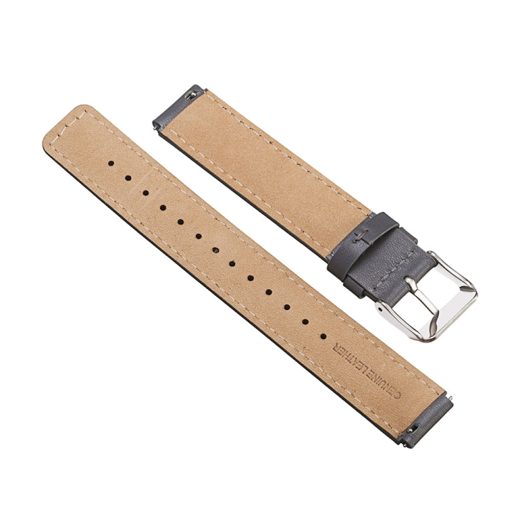 For Huawei Band 7 Glossy Leather Watch Band(Gray) - Smart Wear by PMC TechLife | Online Shopping South Africa | PMC TechLife