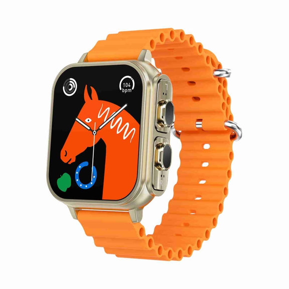 N22 2 in 1 1.96 inch HD Display Sport Bluetooth Call Earphone Smart Watch(Orange)