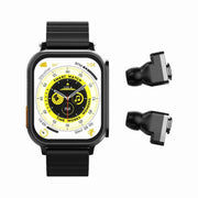 N22 2 in 1 1.96 inch HD Display Sport Bluetooth Call Earphone Smart Watch(Black)