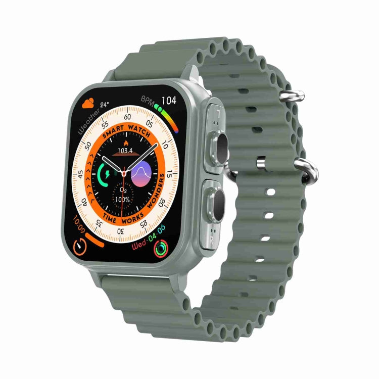 N22 2 in 1 1.96 inch HD Display Sport Bluetooth Call Earphone Smart Watch(Green) - Smart Wear by PMC TechLife | Online Shopping South Africa | PMC TechLife