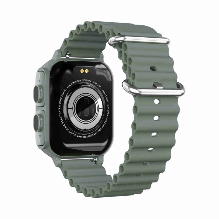 N22 2 in 1 1.96 inch HD Display Sport Bluetooth Call Earphone Smart Watch(Green) - Smart Wear by PMC TechLife | Online Shopping South Africa | PMC TechLife