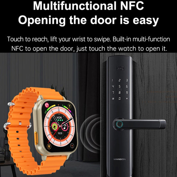 N22 2 in 1 1.96 inch HD Display Sport Bluetooth Call Earphone Smart Watch(Black)