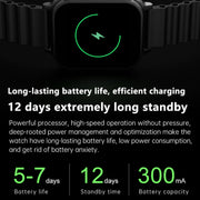 N22 2 in 1 1.96 inch HD Display Sport Bluetooth Call Earphone Smart Watch(Black)