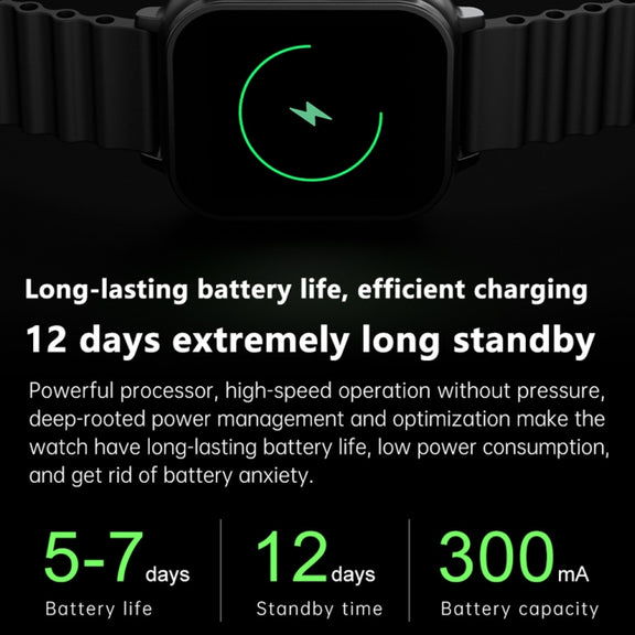 N22 2 in 1 1.96 inch HD Display Sport Bluetooth Call Earphone Smart Watch(Black)