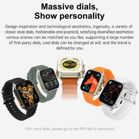 N22 2 in 1 1.96 inch HD Display Sport Bluetooth Call Earphone Smart Watch(Orange)