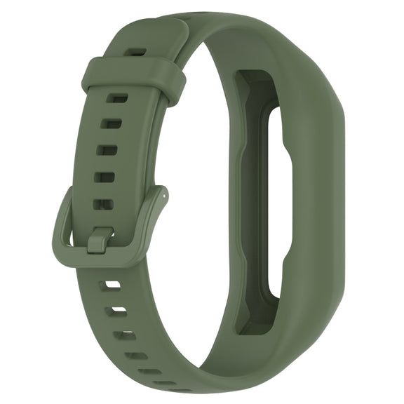 For Keep Band B2 Solid Color Integrated Silicone Watch Band(Army Green)