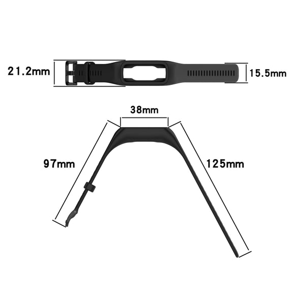 For Keep Band B2 Solid Color Integrated Silicone Watch Band(Black)