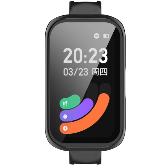 For Keep Band B3 PC + Tempered Glass Film Integrated Watch Protective Case(Black)