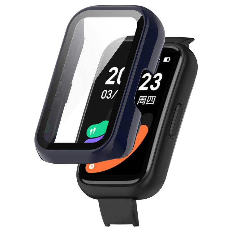 For Keep Band B3 PC + Tempered Glass Film Integrated Watch Protective Case(Ink Blue) - Smart Wear by PMC TechLife | Online Shopping South Africa | PMC TechLife