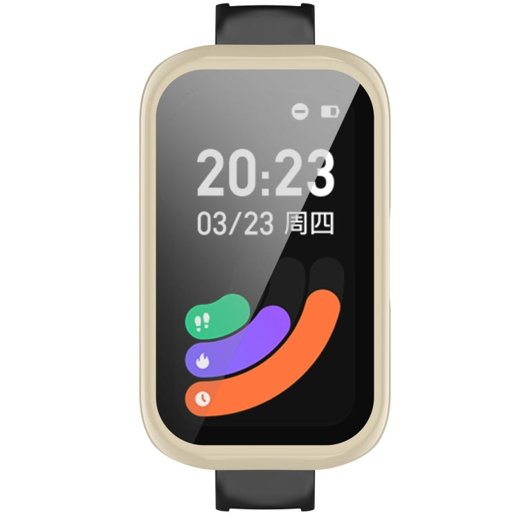For Keep Band B3 PC + Tempered Glass Film Integrated Watch Protective Case(Ivory White)